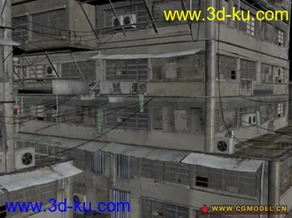 老式建筑物群模型的图片