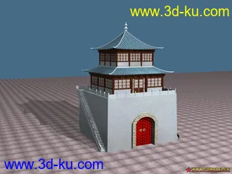 3D打印模型以前做的古建的图片