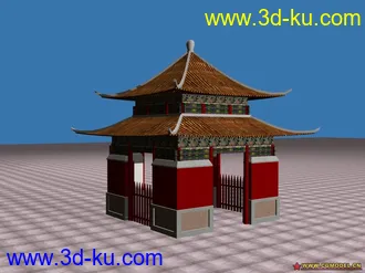 3D打印模型以前做的古建的图片