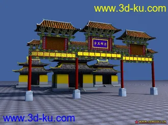 3D打印模型以前做的古建的图片