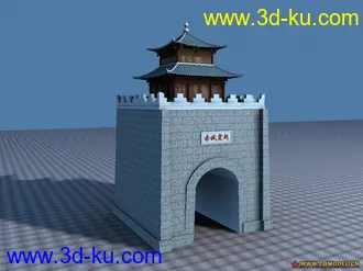 3D打印模型以前做的古建的图片