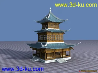 3D打印模型以前做的古建的图片