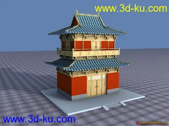 3D打印模型以前做的古建的图片