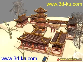 3D打印模型墨香场景系列之鸣沙山的图片