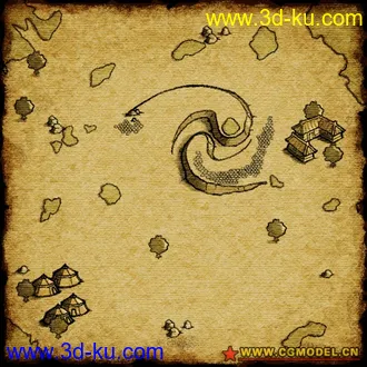 3D打印模型墨香场景系列之鸣沙山的图片