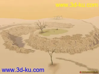 3D打印模型墨香场景系列之鸣沙山的图片