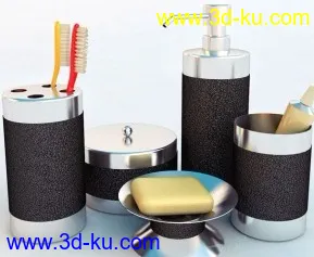 3D打印模型卫浴组件（之十三）浴室各种容器的图片