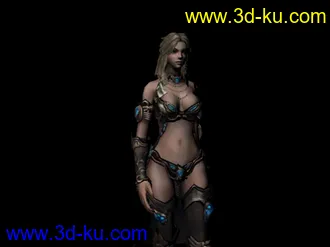 3D打印模型绑定好的女模,带贴图！！的图片
