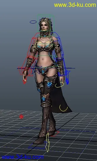 3D打印模型绑定好的女模,带贴图！！的图片