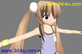 3D打印模型绑定的卡通女模~很可爱~~带贴图！！九重凛的图片