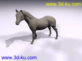 3D打印模型一匹没有材质的马的图片