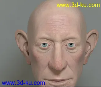 一个国外老头材质的教程模型的图片