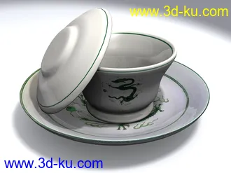 3D打印模型精緻的傳統蓋杯的图片