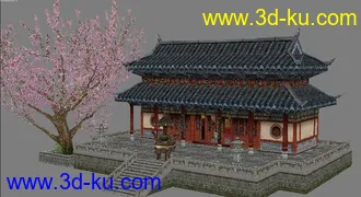 3D打印模型诛仙场景-寺院的图片
