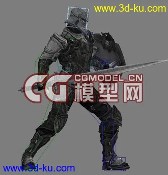 cs绑定2个高精度模型-无尽之剑模型下载（骨骼已绑定，还有动作）的图片