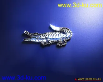 3D打印模型原创鳄鱼标志的图片