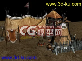 3D打印模型帝国部落场景附带贴图的图片