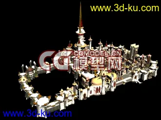 3D打印模型魔兽世界银月城附带贴图的图片
