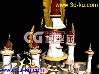 3D打印模型魔兽世界银月城附带贴图的图片