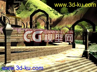 3D打印模型原野水晶城超大精细场景的图片