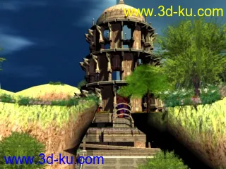3D打印模型原野水晶城超大精细场景的图片