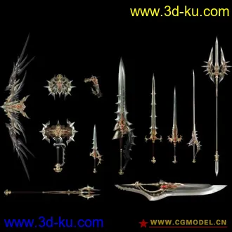 3D打印模型经典 天堂2 武器的图片