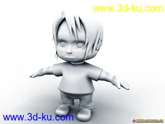 3D打印模型找人帮忙绑定骨骼 Q版男的图片