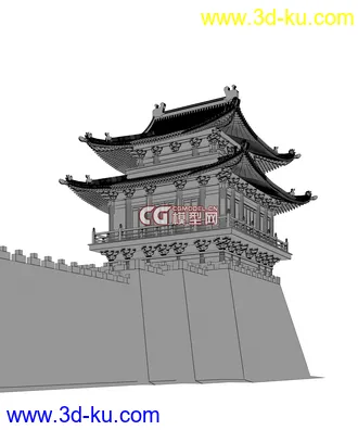 3D打印模型经典古建筑之南宫门的图片