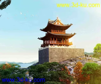 3D打印模型经典古建筑之南宫门的图片