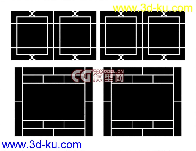 经典古建之门窗模型的图片5