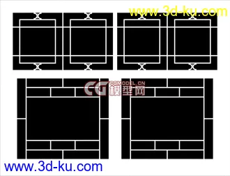 3D打印模型经典古建之门窗的图片
