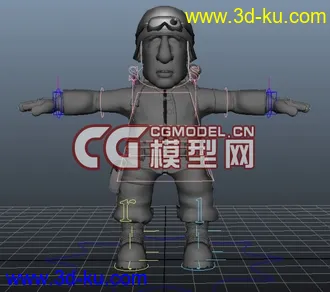 3D打印模型人物绑定的图片