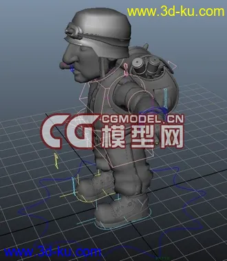 3D打印模型人物绑定的图片