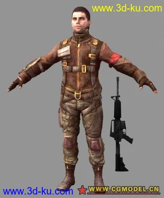 3D打印模型终结者4男主角标准姿势的图片