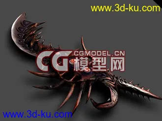 3D打印模型原创游戏动画可用武器---魔王眼球大刀,霸气尽现的图片