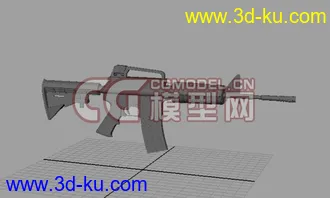 新手制作M4A1模型.无材质无贴图,求指点的图片