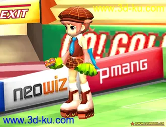 QQ音速模型一只（很萌，还有场景）的图片