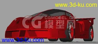 3D打印模型法拉利跑车,不会上材质,上个单色过过瘾的图片
