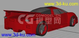 3D打印模型法拉利跑车,不会上材质,上个单色过过瘾的图片