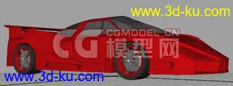 3D打印模型法拉利跑车,不会上材质,上个单色过过瘾的图片