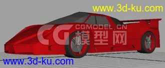 3D打印模型法拉利跑车,不会上材质,上个单色过过瘾的图片