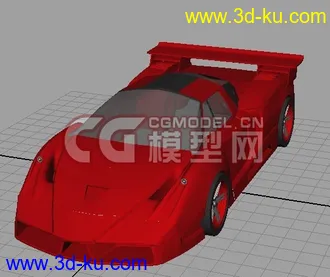3D打印模型法拉利跑车,不会上材质,上个单色过过瘾的图片