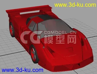 3D打印模型法拉利跑车,不会上材质,上个单色过过瘾的图片