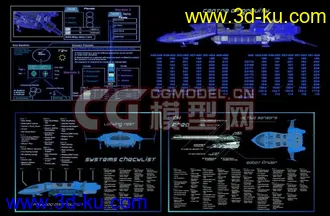 非常细致的科幻飞船模型可看舱内和驾驶室！的图片