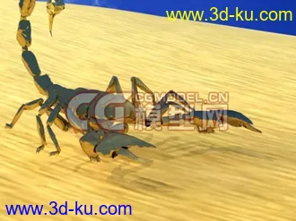 3D打印模型沙漠罕见的黄金蝎子的图片