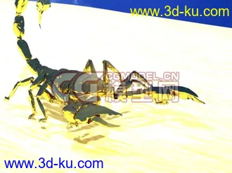 3D打印模型沙漠罕见的黄金蝎子的图片