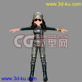 3D打印模型好时尚的劲舞团女孩哦的图片