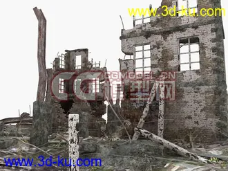 3D打印模型现代废墟场景的图片