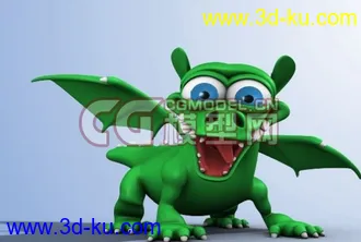 3D打印模型已经绑定的 可爱小龙的图片