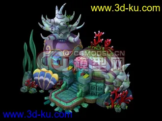 3D打印模型2.5D 海底世界的图片